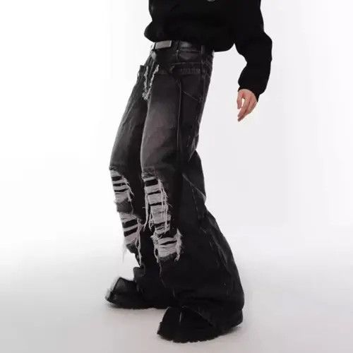 Japanese Brand Asaoka x Junna Japanese Opium Ripped pants Size US 33 - 5 Thumbnail