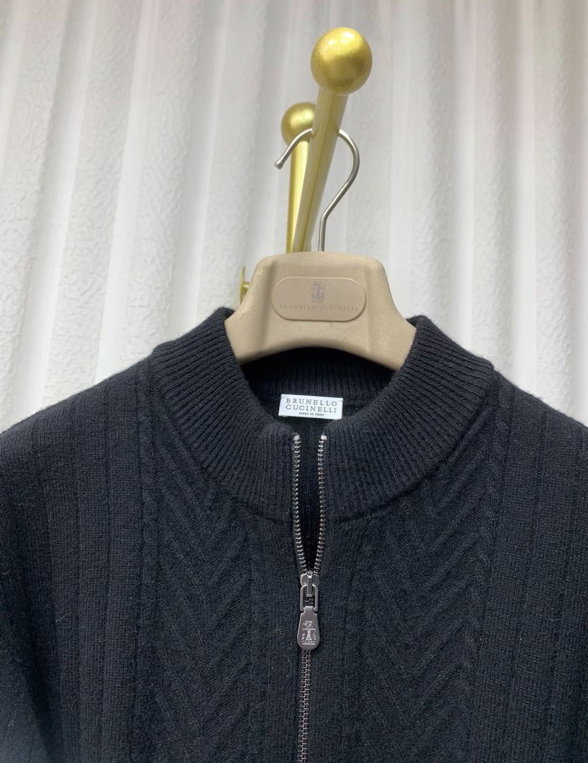 Brunello Cucinelli BRUNELLO CUCINELLI Full-Zip Wool Sweater Size US M / EU 48-50 / 2 - 5 Thumbnail