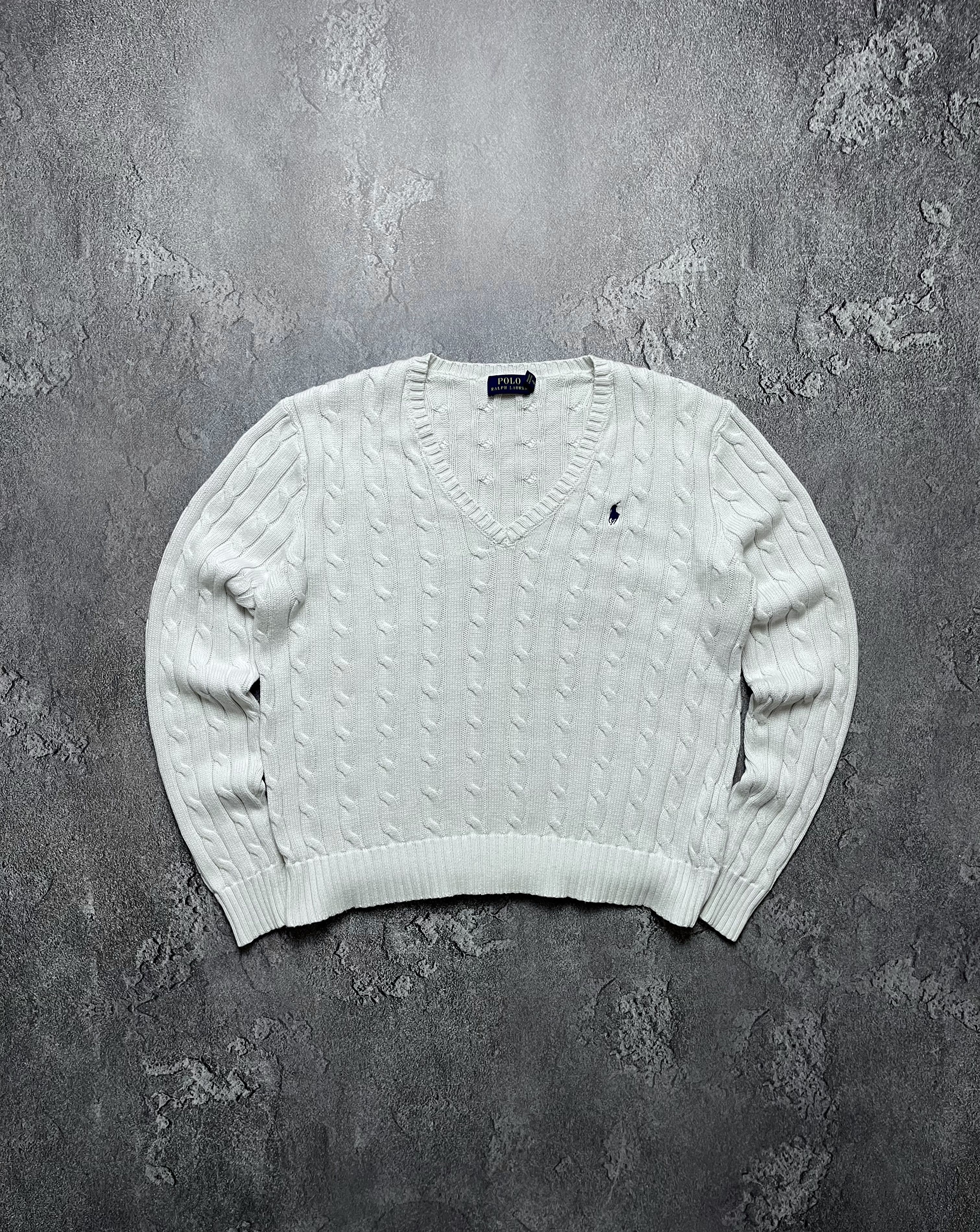 Polo Ralph Lauren Vintage Sweater Cable Knit Polo Ralph Lauren Big Pony Size US M / EU 48-50 / 2 - 1 Thumbnail