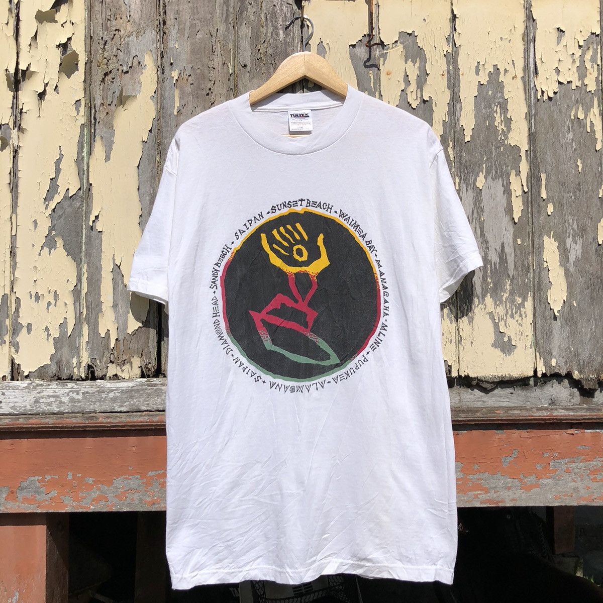 Tultex Vintage 90s Saipan Sunset Beach Tshirt Size US L / EU 52-54 / 3 - 1 Thumbnail