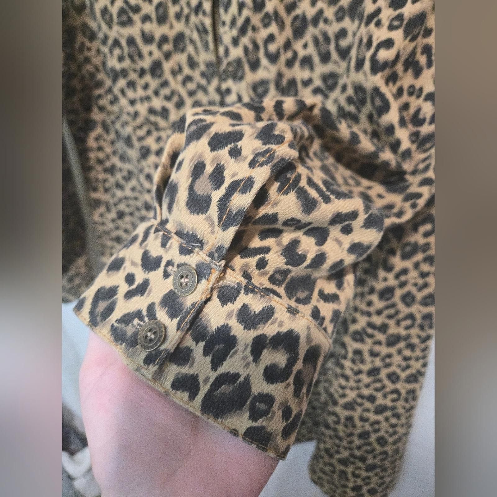 Designer Umgee Animal Print Button Down Tunic/Mini Dres Size L / US 10 / IT 46 - 3 Thumbnail