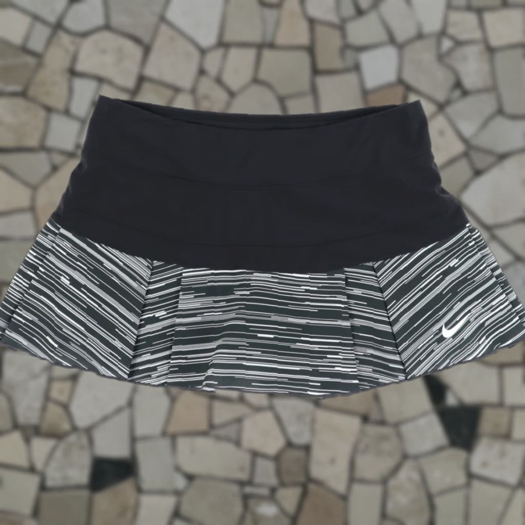 Nike Nike High Stretch Dri-Fit Pleated Tennis Skort Black Colorblock Women's S Size ONE SIZE - 1 Thumbnail