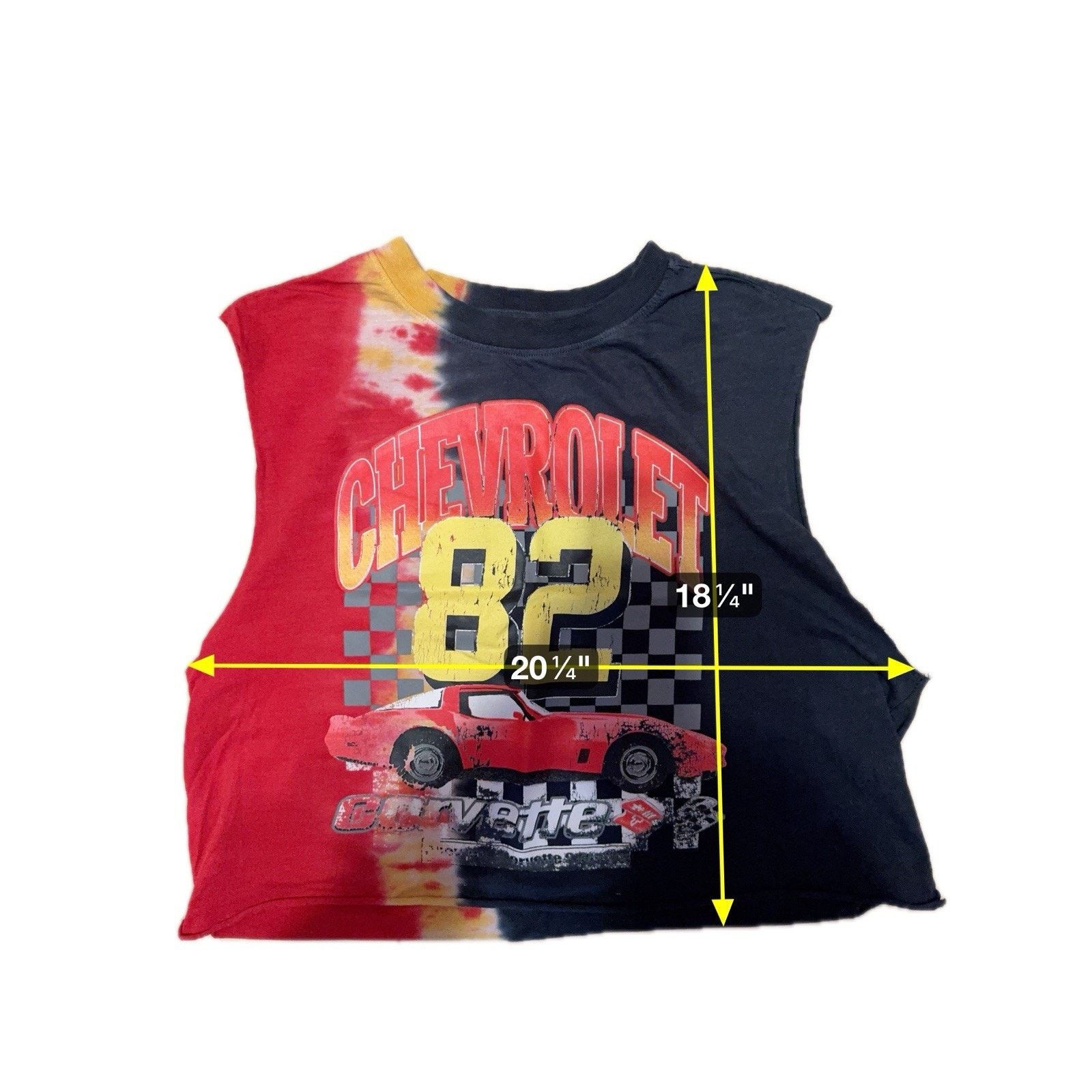 Chemistry 80s Corvette Stingray Chevy Tee sleeveless Distressed Large Size US L / EU 52-54 / 3 - 5 Thumbnail