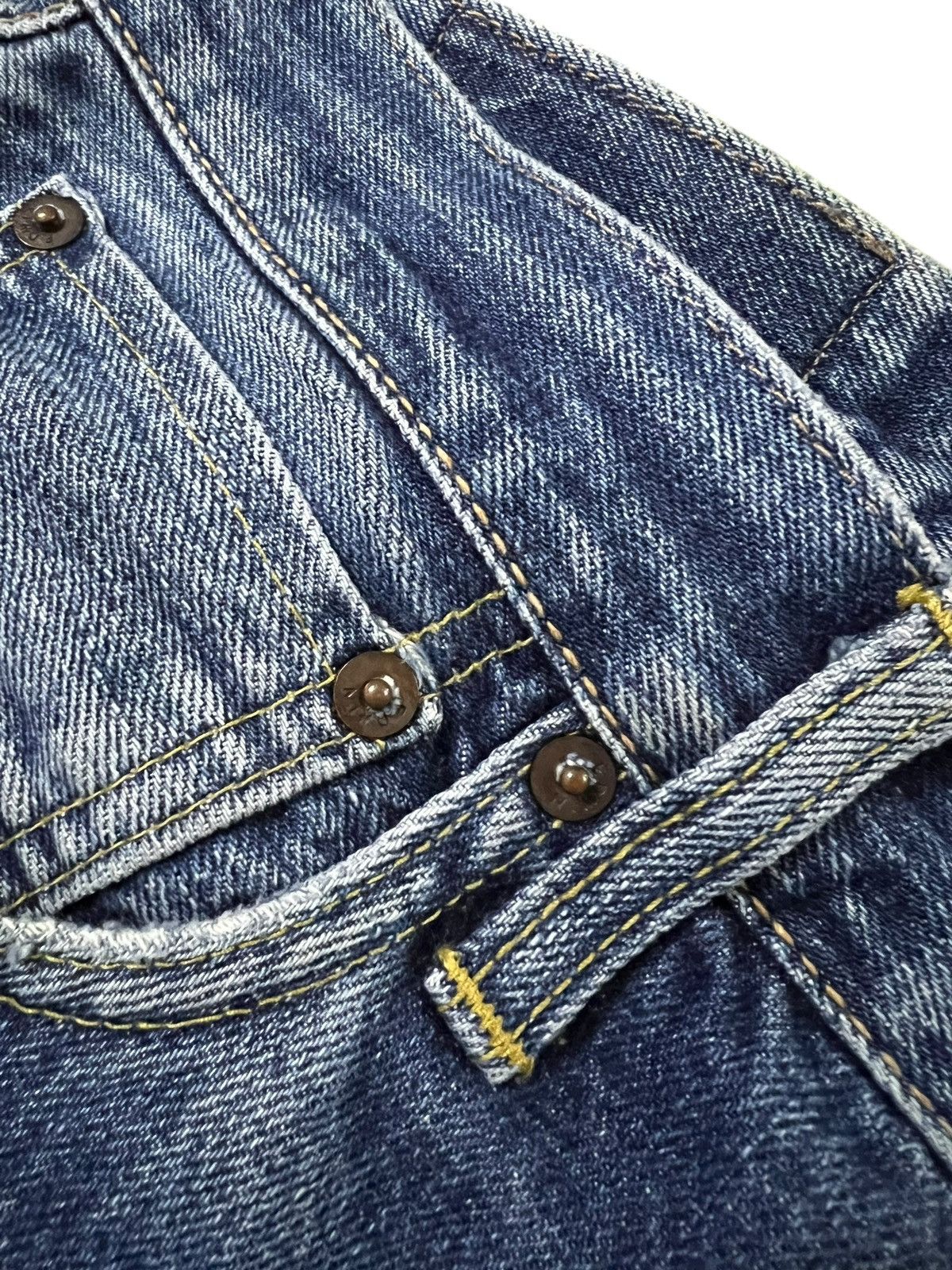 Edwin Vintage Baggy Edwin 505x Distressed Selvedge Denim Jean Size US 31 - 11 Thumbnail