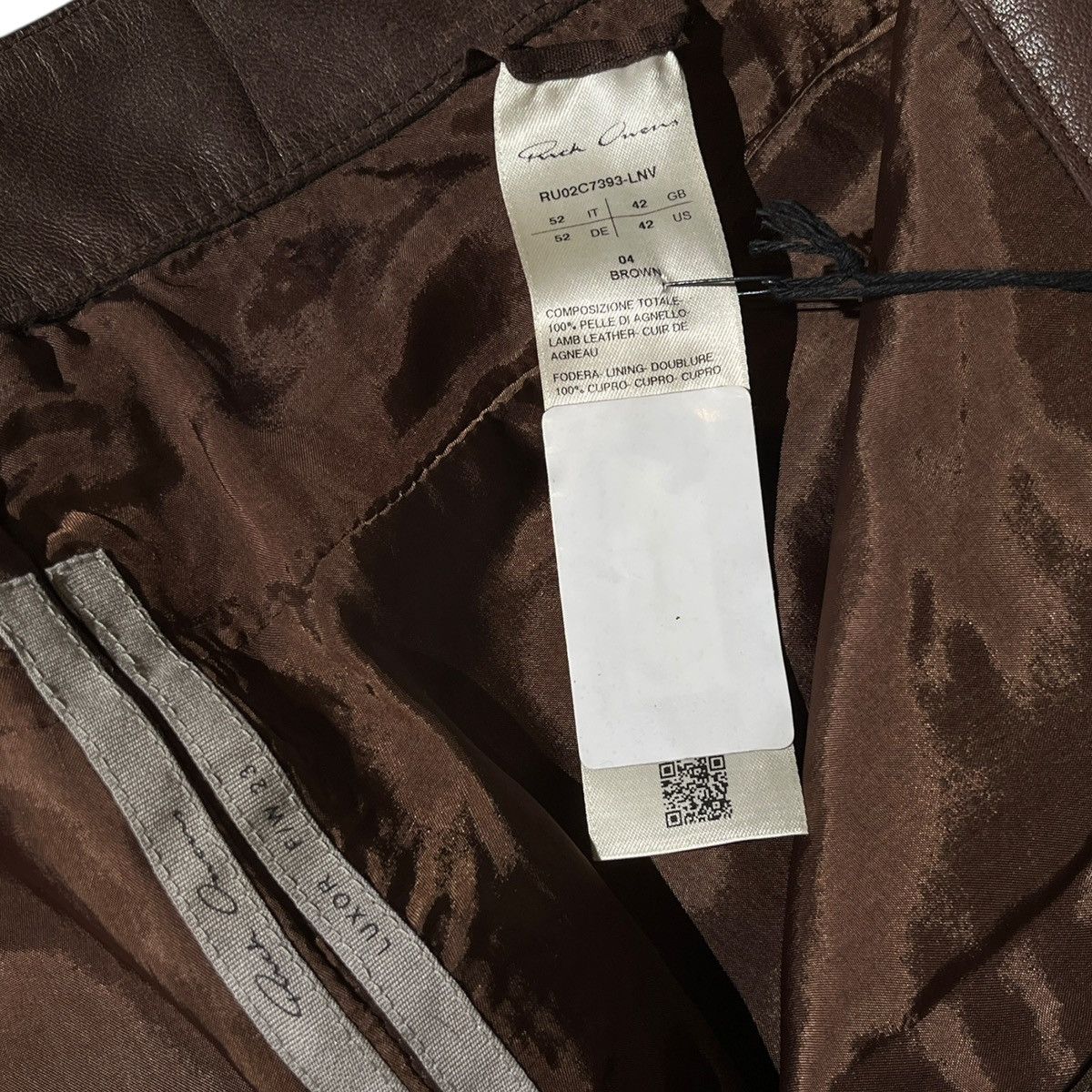 Rick Owens $3,000 FW23 Luxor Leather pant Size US 36 / EU 52 - 3 Thumbnail