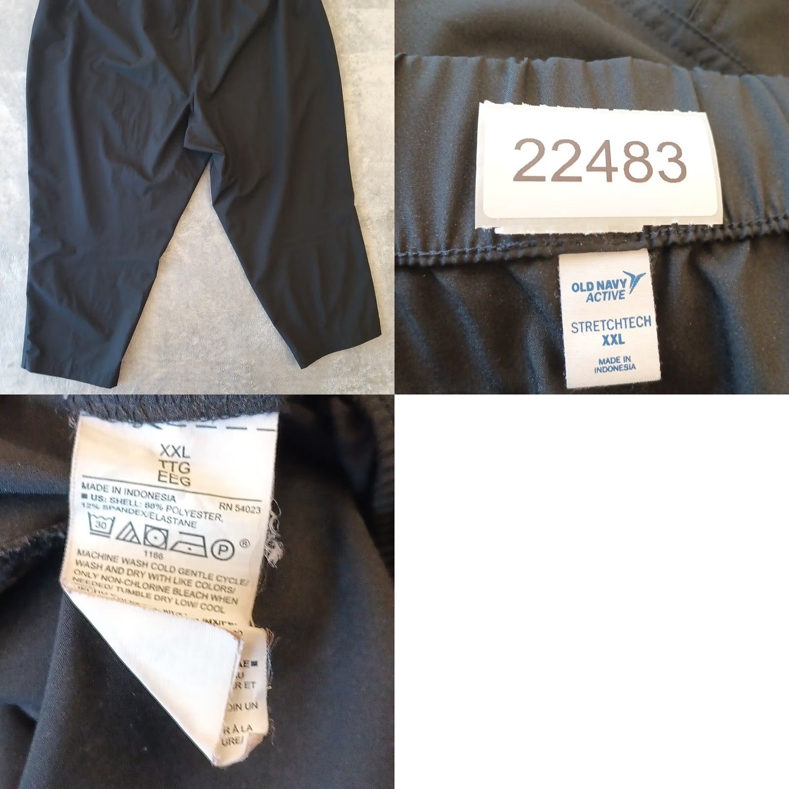 Old Navy Old Navy Pants Womens 2XL Black Cropped Stretchtech Elastic Drawstring Pockets Size 40" / US 18 - 8 Thumbnail