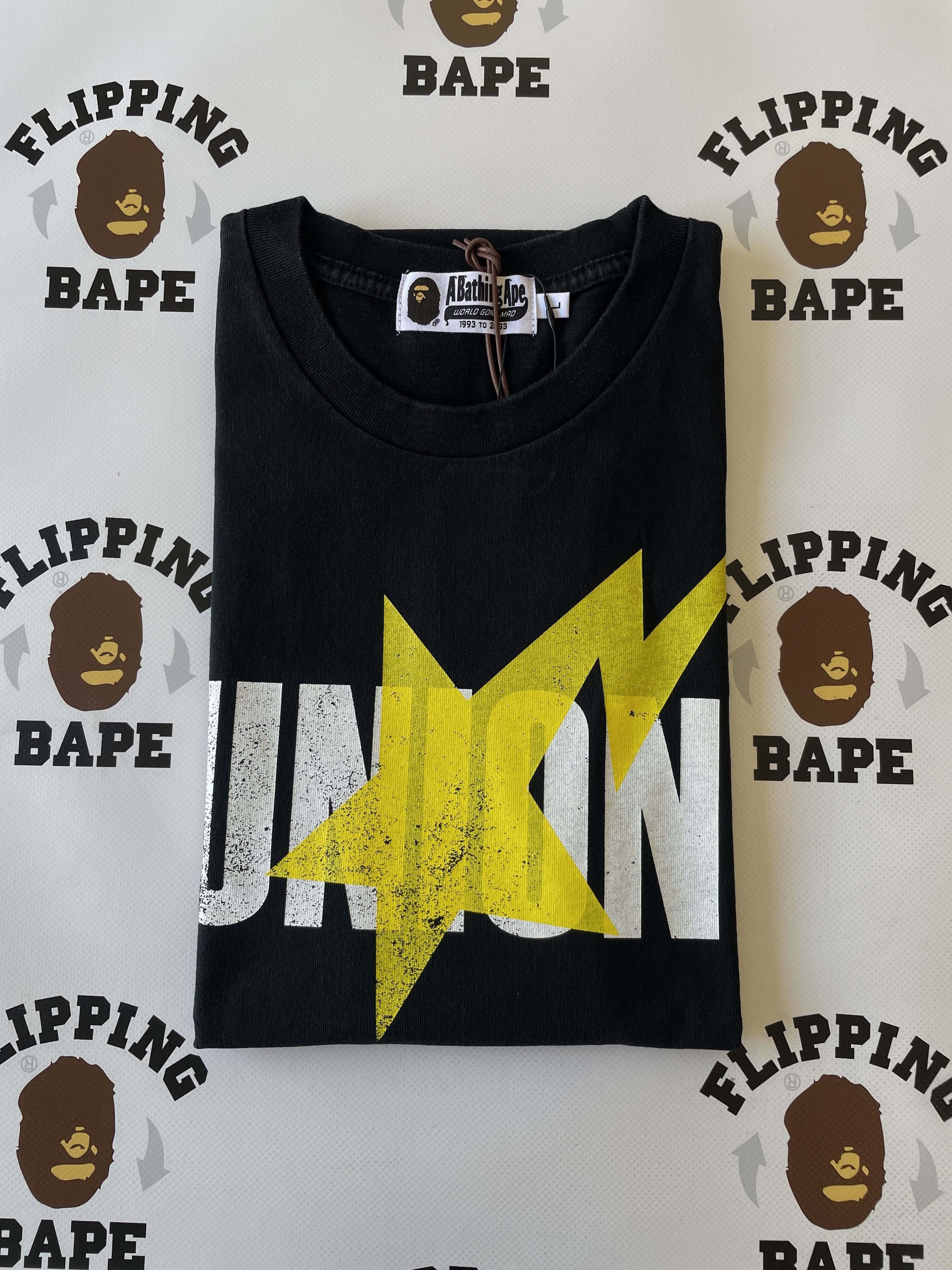 Bape × Union LA BAPE X UNION WASHED STA TEE Size US L / EU 52-54 / 3 - 6 Thumbnail
