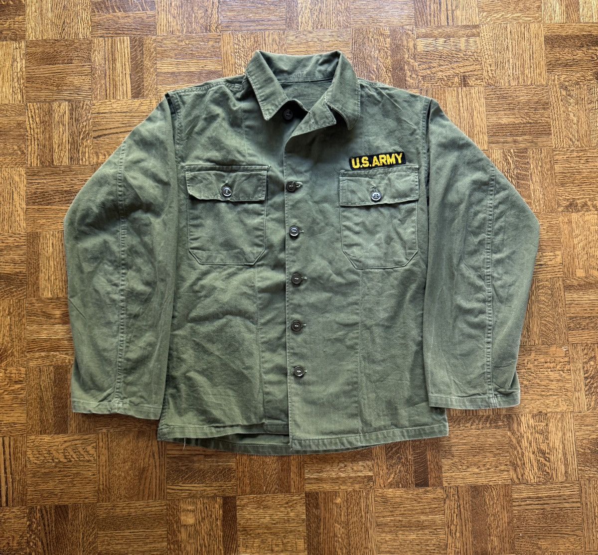 Vintage Vintage 50s HBT US Army Herringbone Twill Jacket Size US M / EU 48-50 / 2 - 3 Thumbnail
