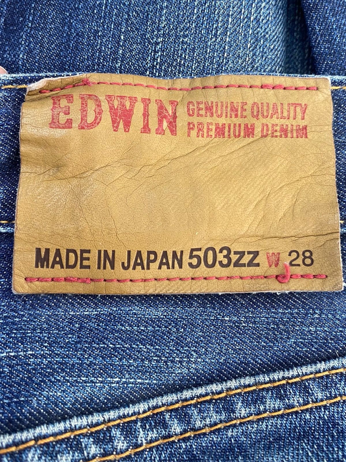 Edwin Vintage Edwin 503 Faded Dark Wash Style Straight Cut Jeans Size US 30 / EU 46 - 10 Thumbnail
