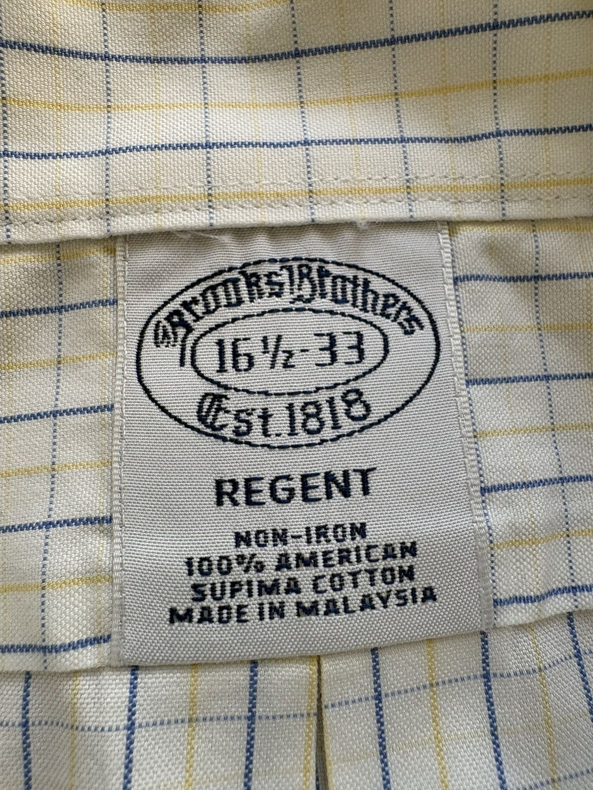 Brooks Brothers Brooks Brothers Regent Check Dress Shirt 16.5 33 L READ Size US L / EU 52-54 / 3 - 4 Thumbnail