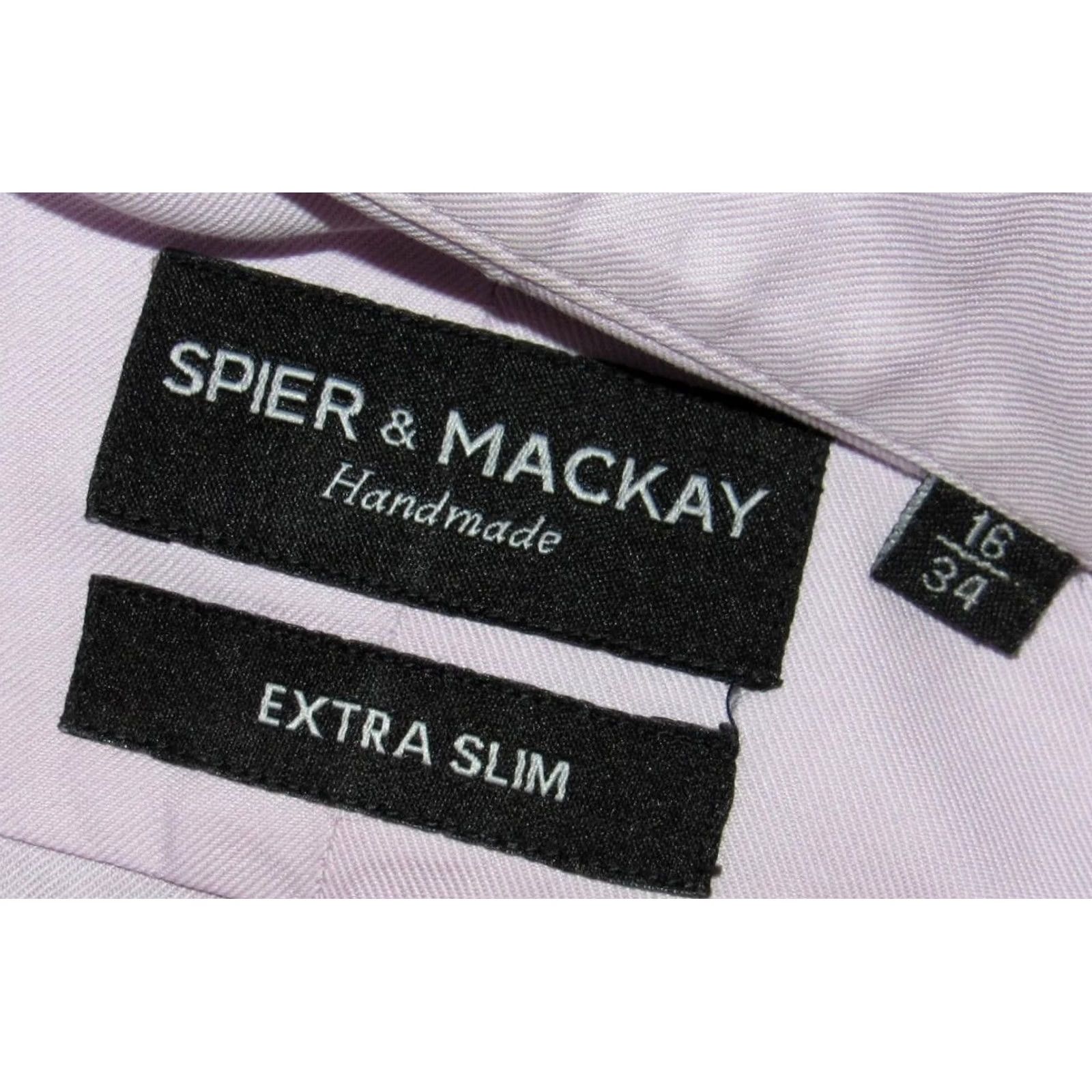 Vintage Spier & Mackay Purple Long Sleeve Button Down Shirt Extra Slim 16 - 34 Mens Size US L / EU 52-54 / 3 - 3 Thumbnail