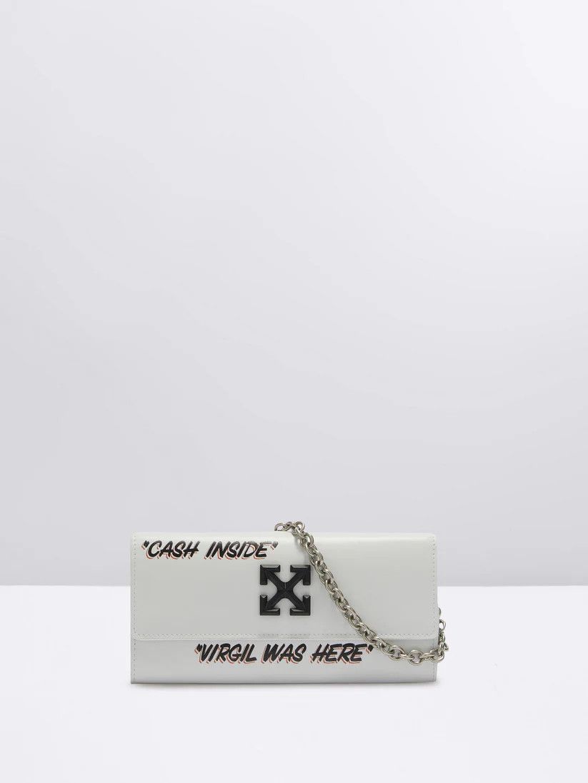Off-White o1mle0425 Size: OS / Jitney Wallet On Chain Quote in White Size ONE SIZE - 1 Thumbnail