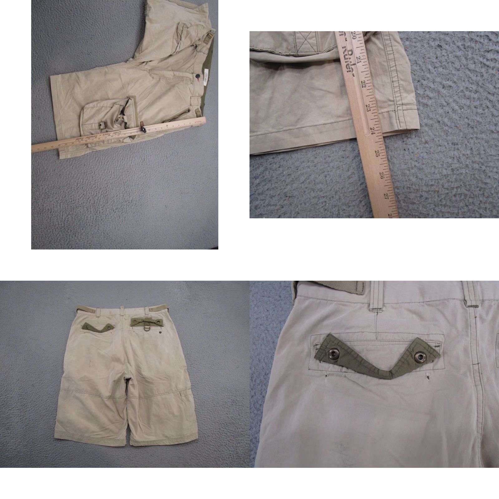 Vintage VINTAGE Urban Pipeline Cargo Shorts Men 36 Beige Pocket Zipper Read Jeans/Shorts? (Wait) Size US 36 / EU 52 - 8 Thumbnail