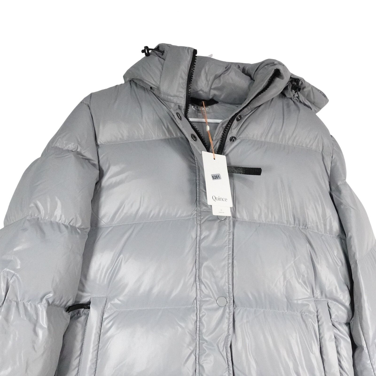 Quince Quince XS Responsible Down Long Puffer Coat Feather Gray Size XS / US 0-2 / IT 36-38 - 5 Thumbnail