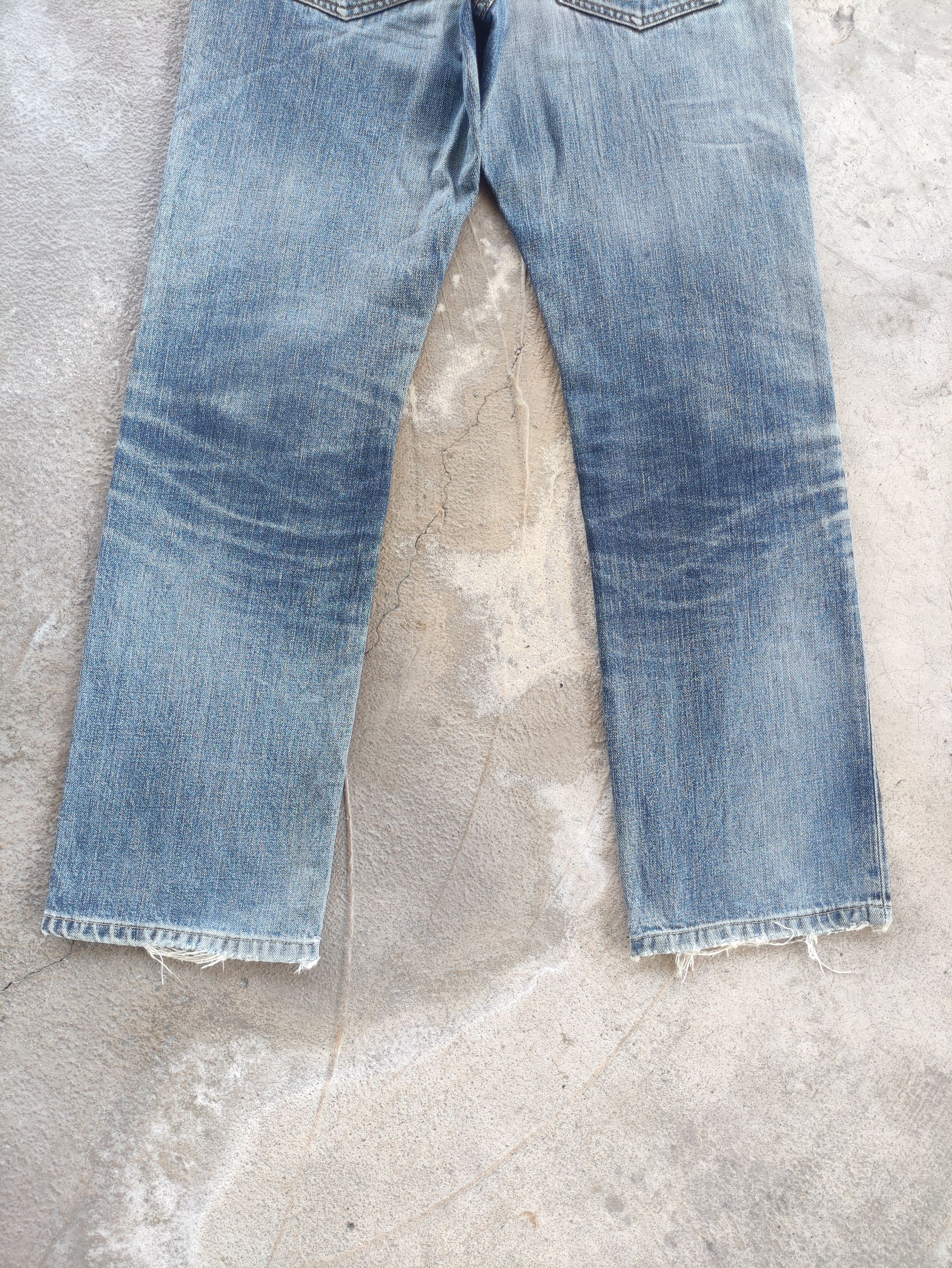 Japanese Brand Vintage Back Number Jean Distressed Faded Denim Pants Size US 33 - 10 Thumbnail