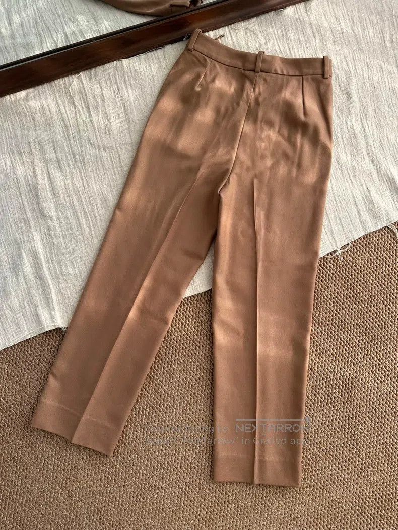 Hermes Hermes size M Solid Color Cashmere Straight Casual Pants, K Size 26" / US 2 / IT 38 - 3 Thumbnail