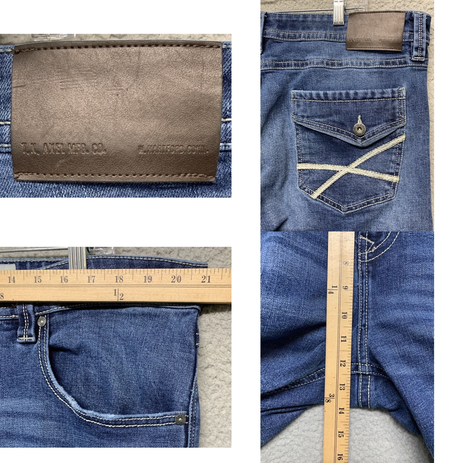 Vintage Axel Jeans Slim Bootcut 40x30 Blue Denim 99%cotton,1%spandex Regular Size Mens Size US 40 / EU 56 - 8 Thumbnail