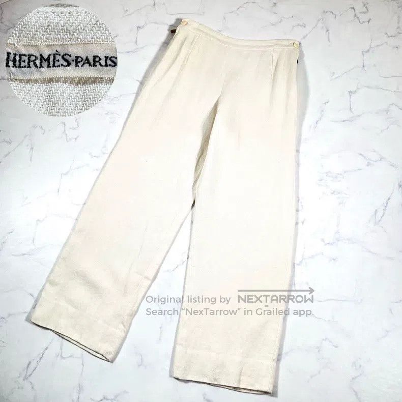 Hermes Hermes Linen casual pants Size 25" / US 0 / IT 36 - 1 Thumbnail