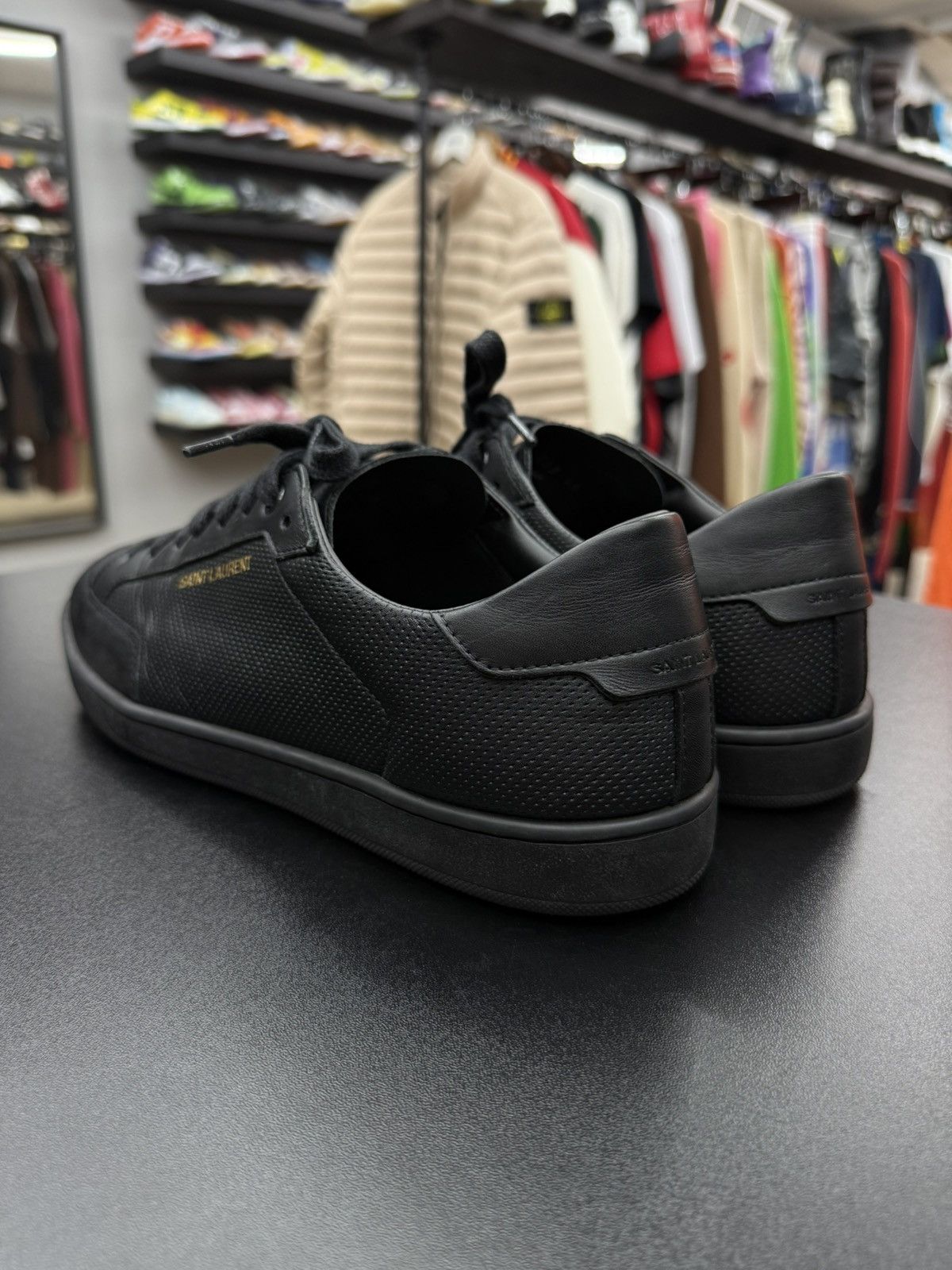 Saint Laurent Paris Saint Laurent Court Classic SL 10 Low Perforated Black 10 US Size US 10 / EU 43 - 12 Thumbnail