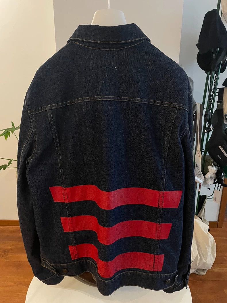 helmut lang reedition 赤ストライプ　赤ペンキ　ジャケット helmut lang reedition 赤ストライプ 赤ペンキ ジャケット