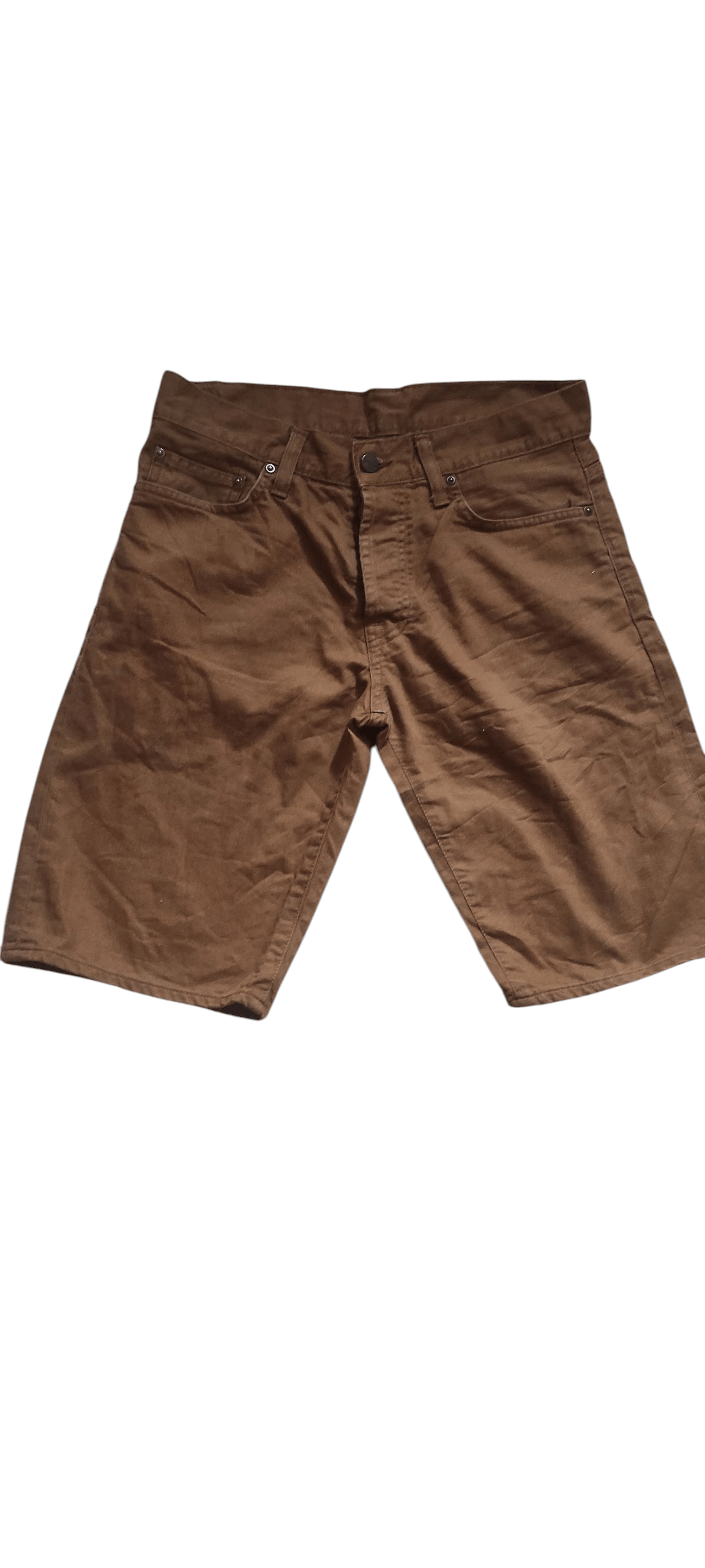 Carhartt Carhartt WIP Double Knee Rinsed Hamilton Brown Shorts Size US 29 - 1 Thumbnail