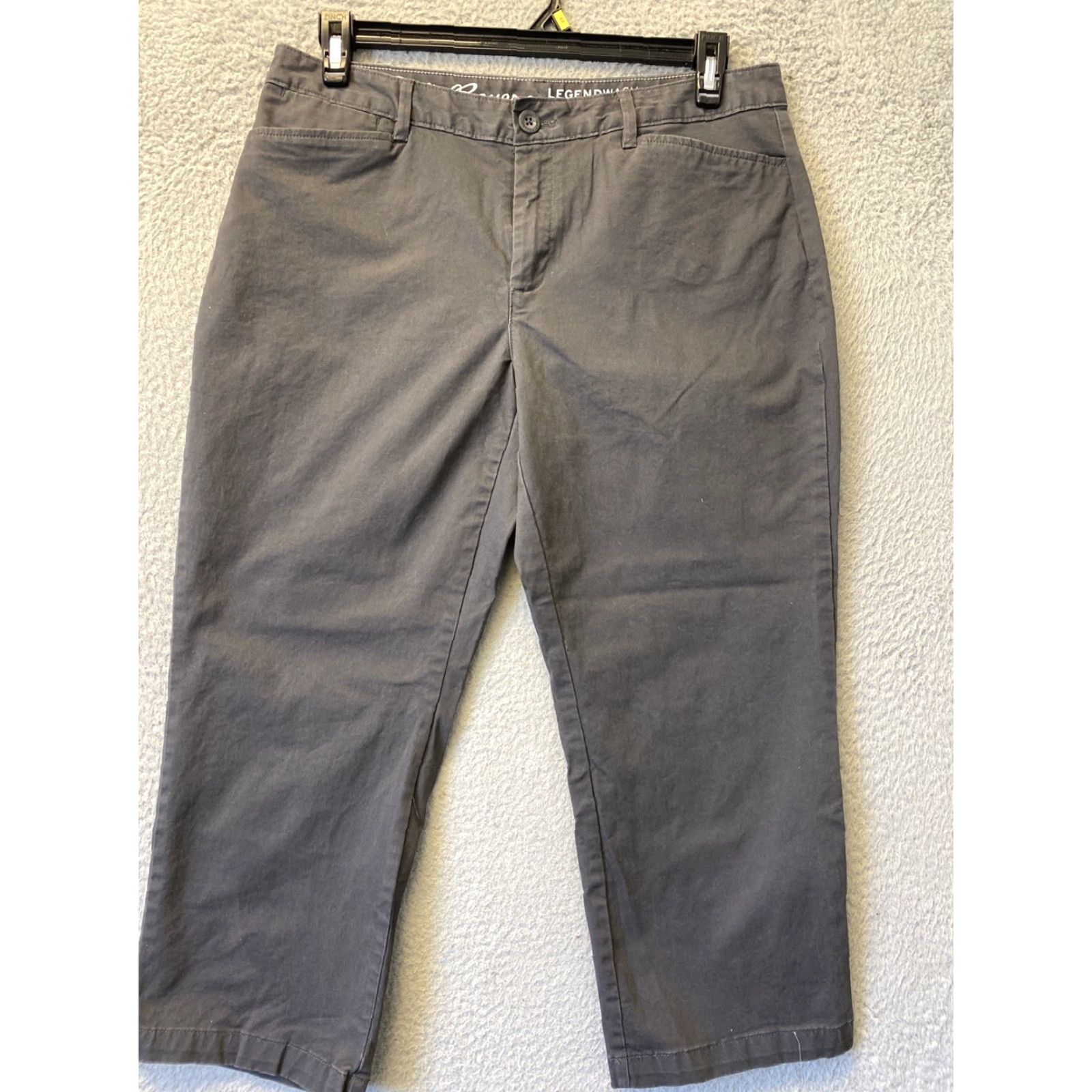 Eddie Bauer VINTAGE Eddie Bauer Women's Chino Pants Cropped Size 12 Gray Cotton Straight Fit 49-60 Size 34" / US 12 / IT 48 - 2 Thumbnail