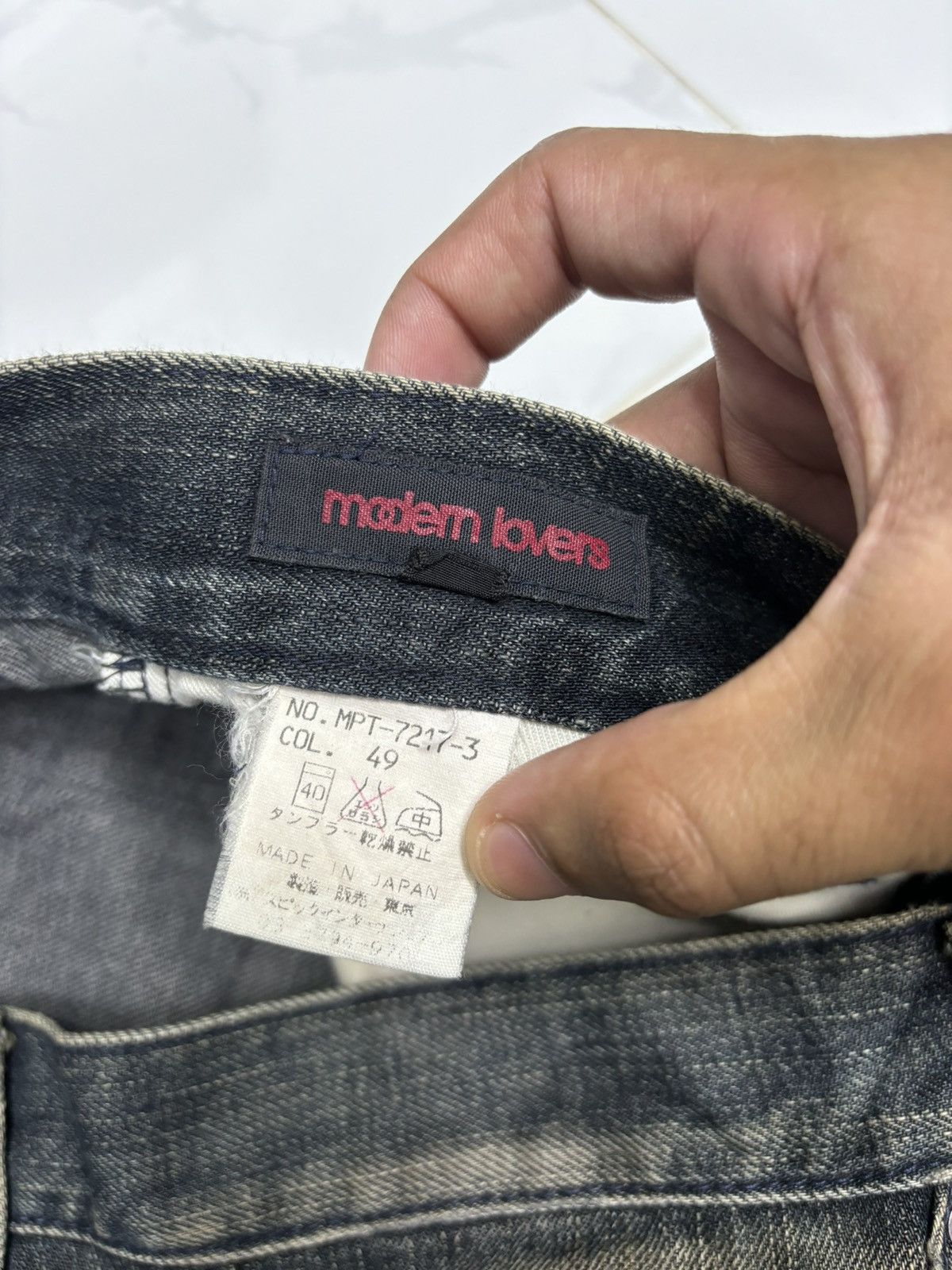 14th Addiction 🔥MODERN LOVERS MUD WASH CLAWMARK WAXED DENIM JEANS Size US 30 / EU 46 - 9 Thumbnail