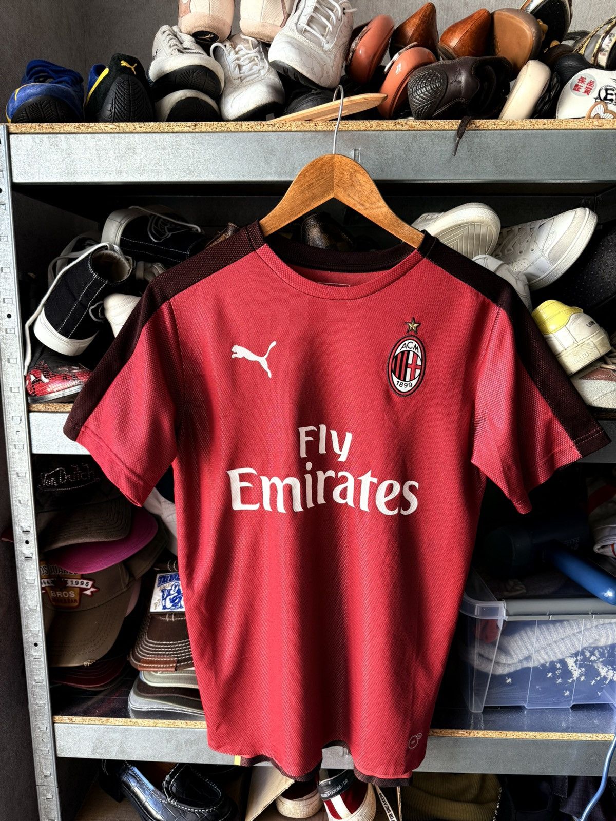 Puma AC MILAN PUMA ITALY 2018-19 FOOTBALL SOCCER SHIRT JERSEY Size US S / EU 44-46 / 1 - 1 Thumbnail