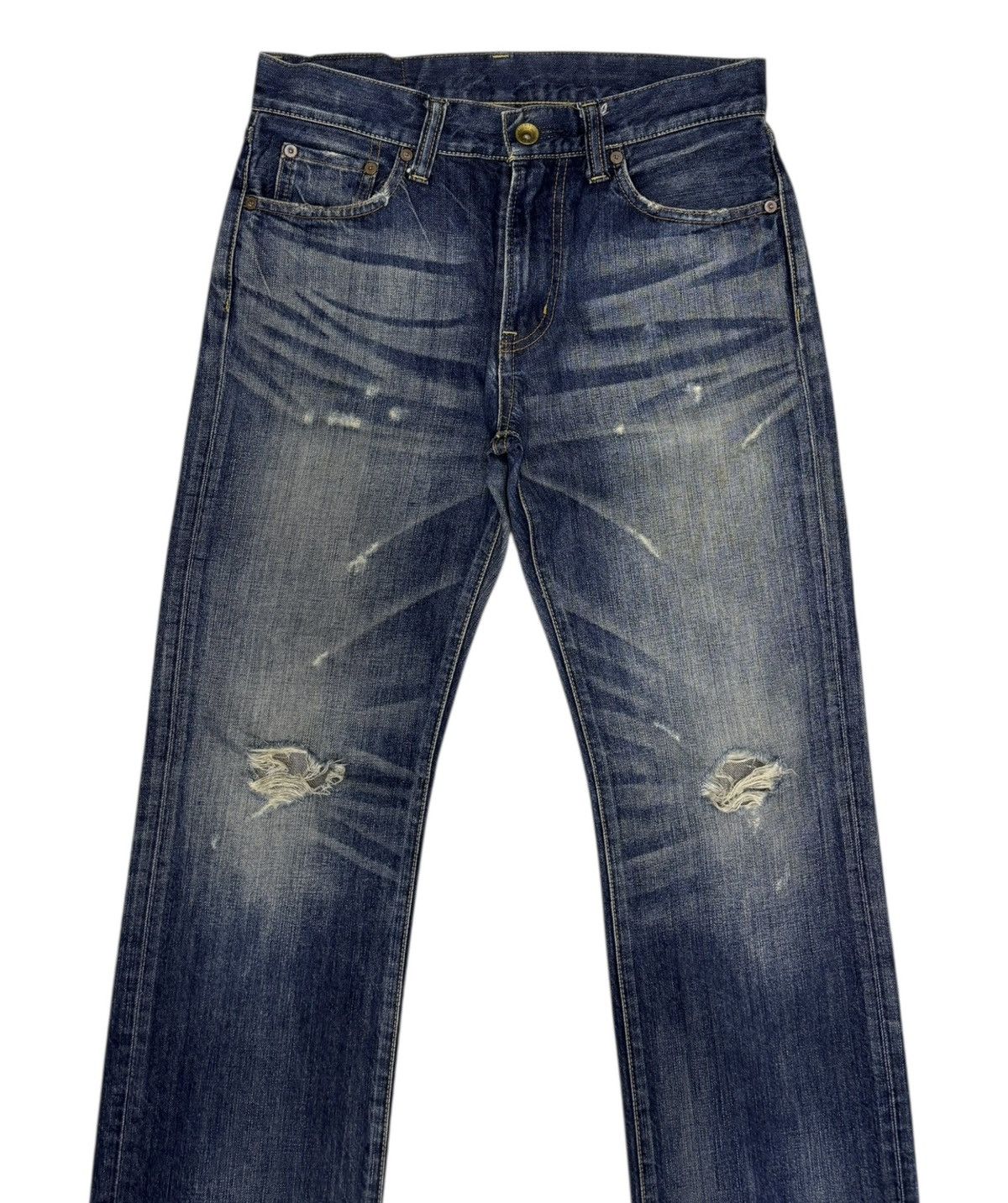 Jean × Undercover × Uniqlo VINTAGE S002 DISTRESSED DENIM UNIQLO UNDERCOVER STYLE JEAN Size US 31 - 5 Thumbnail