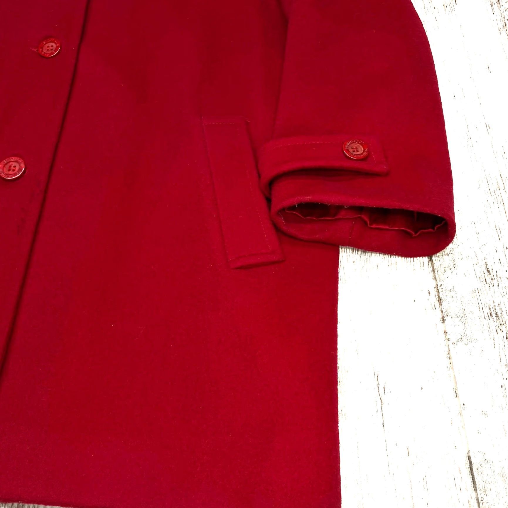 Pendleton VINTAGE Pendleton Coat Womens XL Red 100% Wool Button Front Lined Made in USA Size XL / US 12-14 / IT 48-50 - 4 Thumbnail
