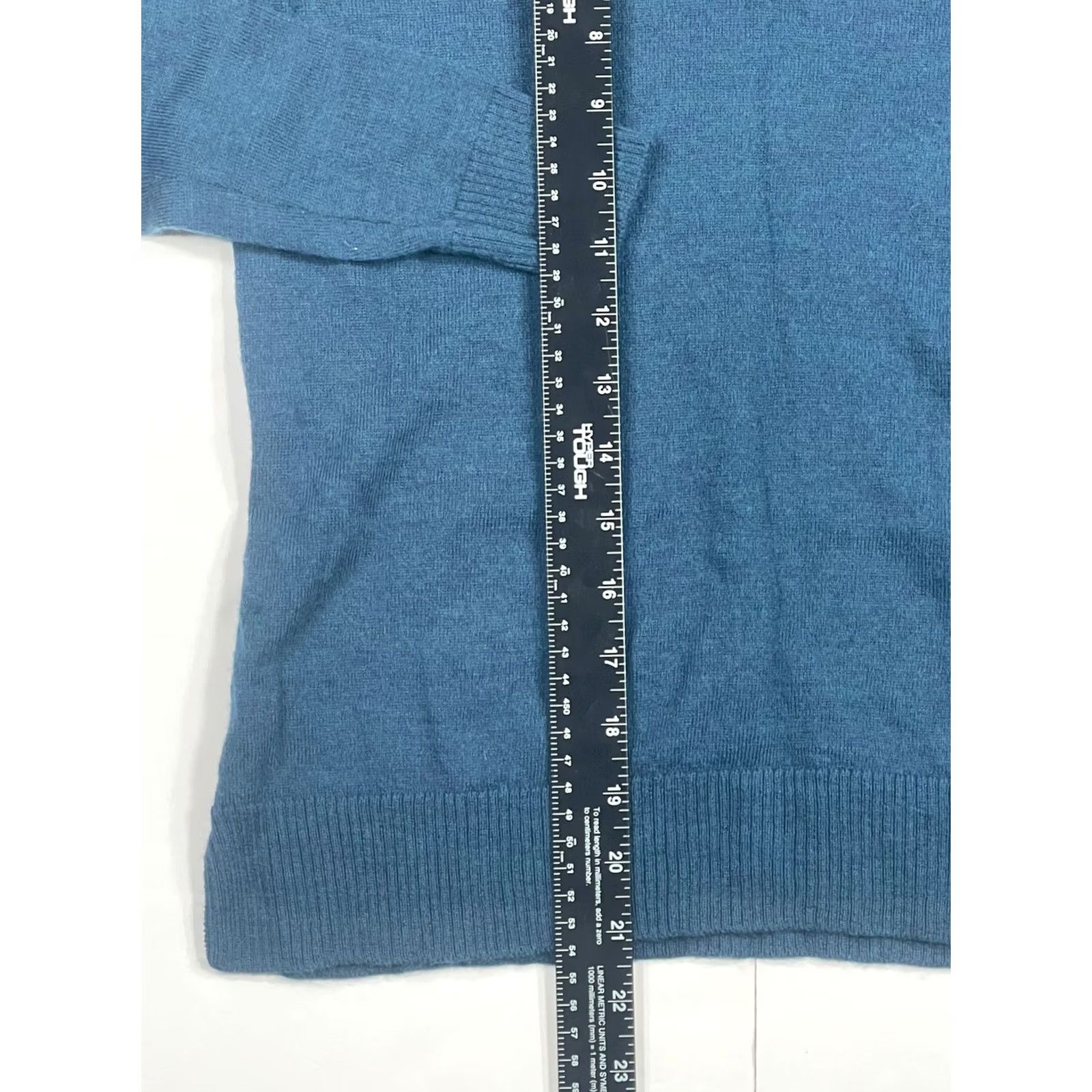 Ellen Tracy Ellen Tracy Womens V-Neck Knit Sweater Sz S Blue Long Sleeve 100% Merino Wool Pullover Casual Womens Size S / US 4 / IT 40 - 4 Thumbnail