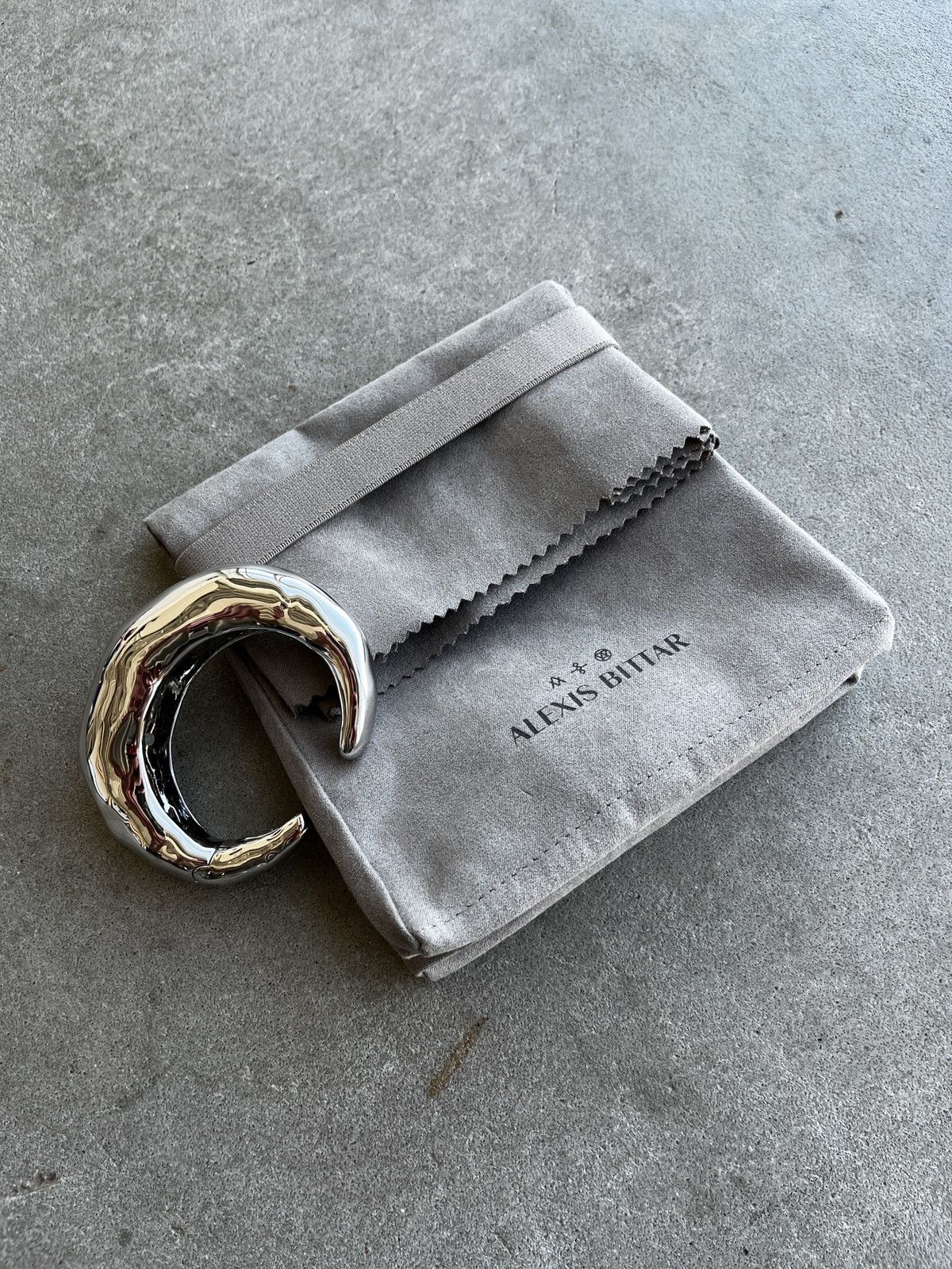 Alexis Bittar Alexis Bittar Large Molten Silver Cuff (unisex) Size ONE SIZE - 1 Thumbnail