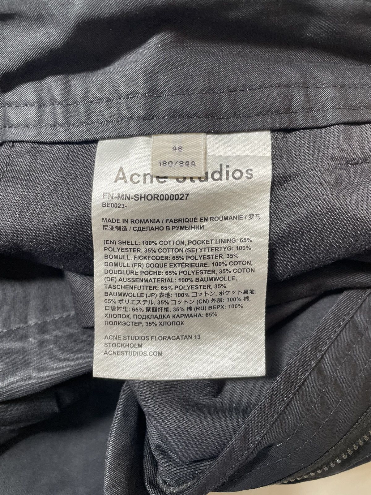Acne Studios Acne Studios Black Shorts Size US 33 - 3 Thumbnail