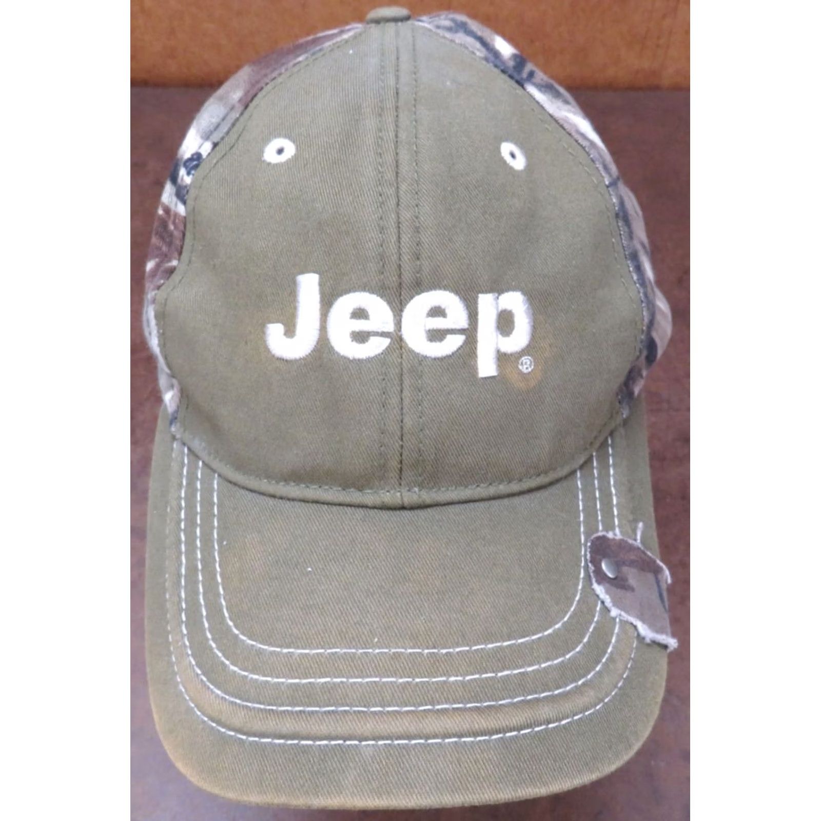 Jeep HaT Adjustable VTG Camo Distressed JEEP hunting baseball trucker cap Size ONE SIZE - 2 Thumbnail