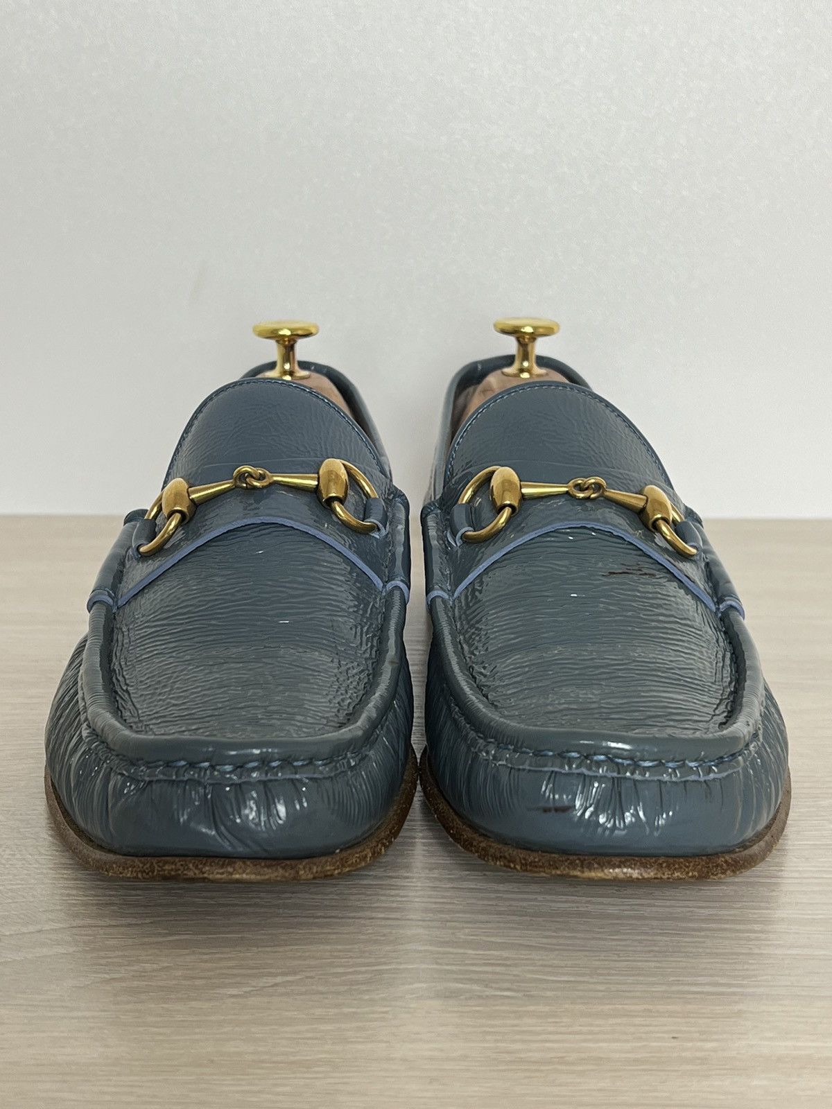 Gucci Teal Patent Leather Horsebit Loafers Size US 9 / EU 42 - 4 Thumbnail