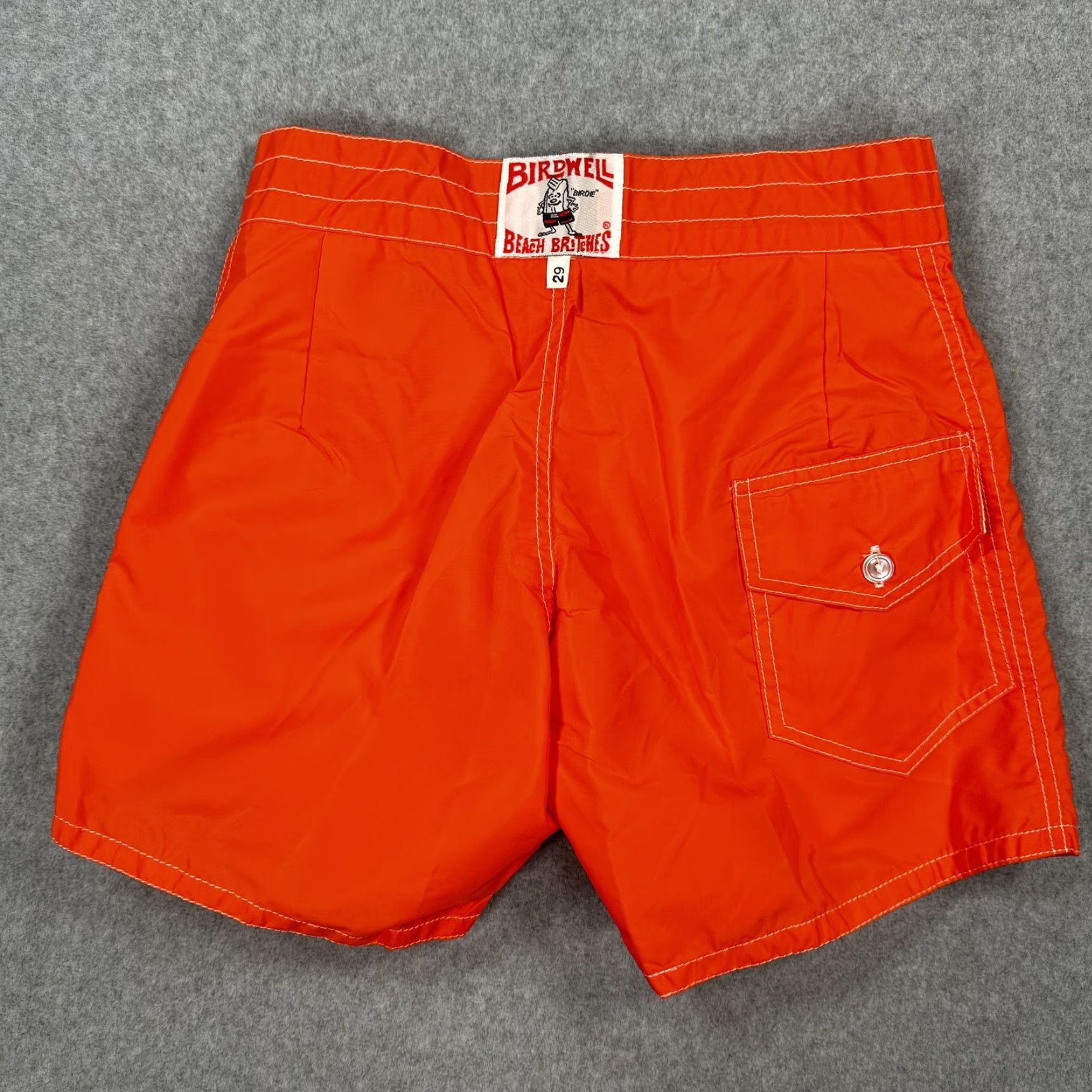 Vintage Birdwell Beach Britches Shorts Mens 29 Orange Boardshorts Swim Trunks Surf New Size US 35 - 5 Thumbnail
