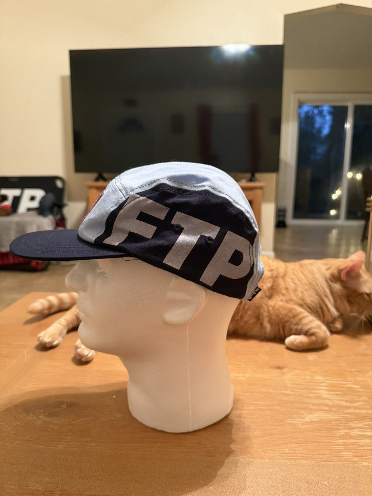 Fuck The Population FTP Distress Camp Hat Upside Down American Flag Size ONE SIZE - 2 Thumbnail