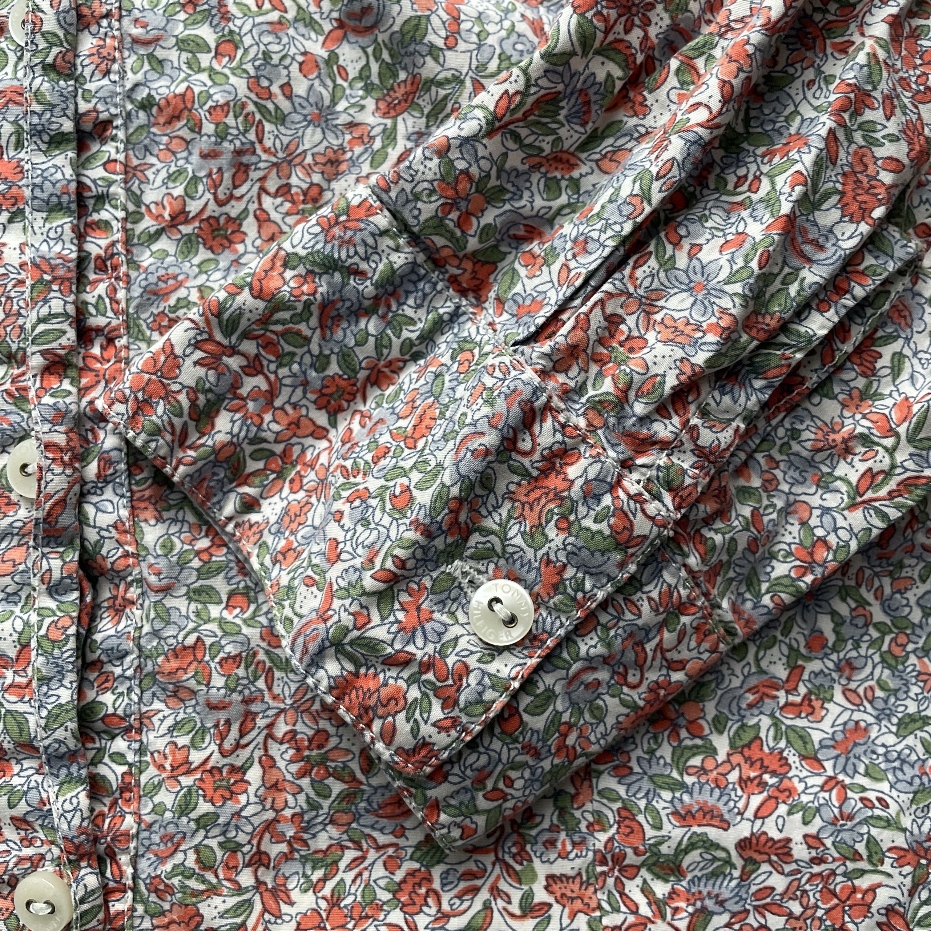 Tommy Hilfiger Tommy Hilfiger Floral Cotton Shirt Dress Roll-Tab Sleeve S Size S / US 4 / IT 40 - 7 Thumbnail