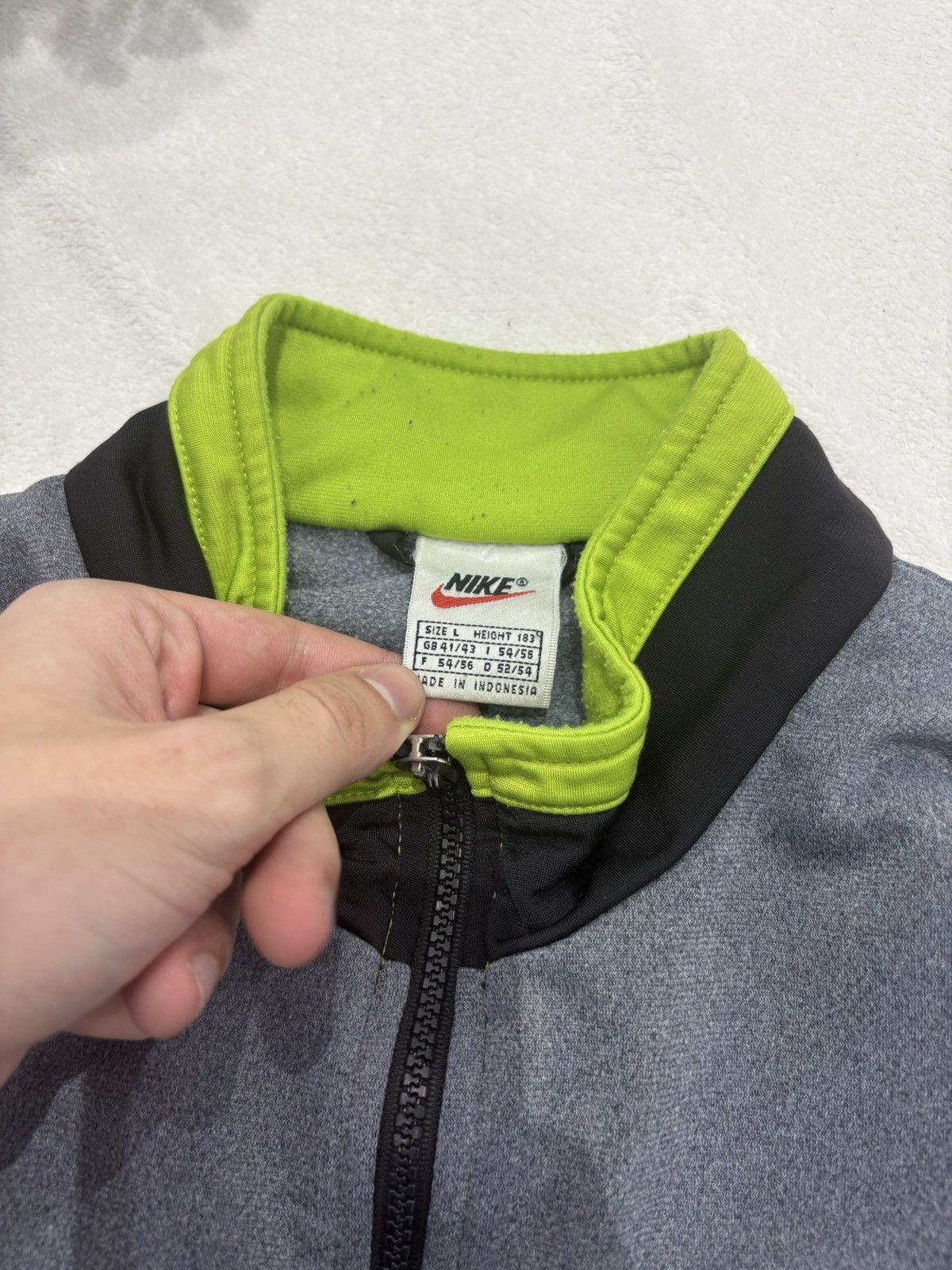 Nike 90s Nike Vintage Track Jacket Double Logo Oversized Jacket Size US L / EU 52-54 / 3 - 5 Thumbnail