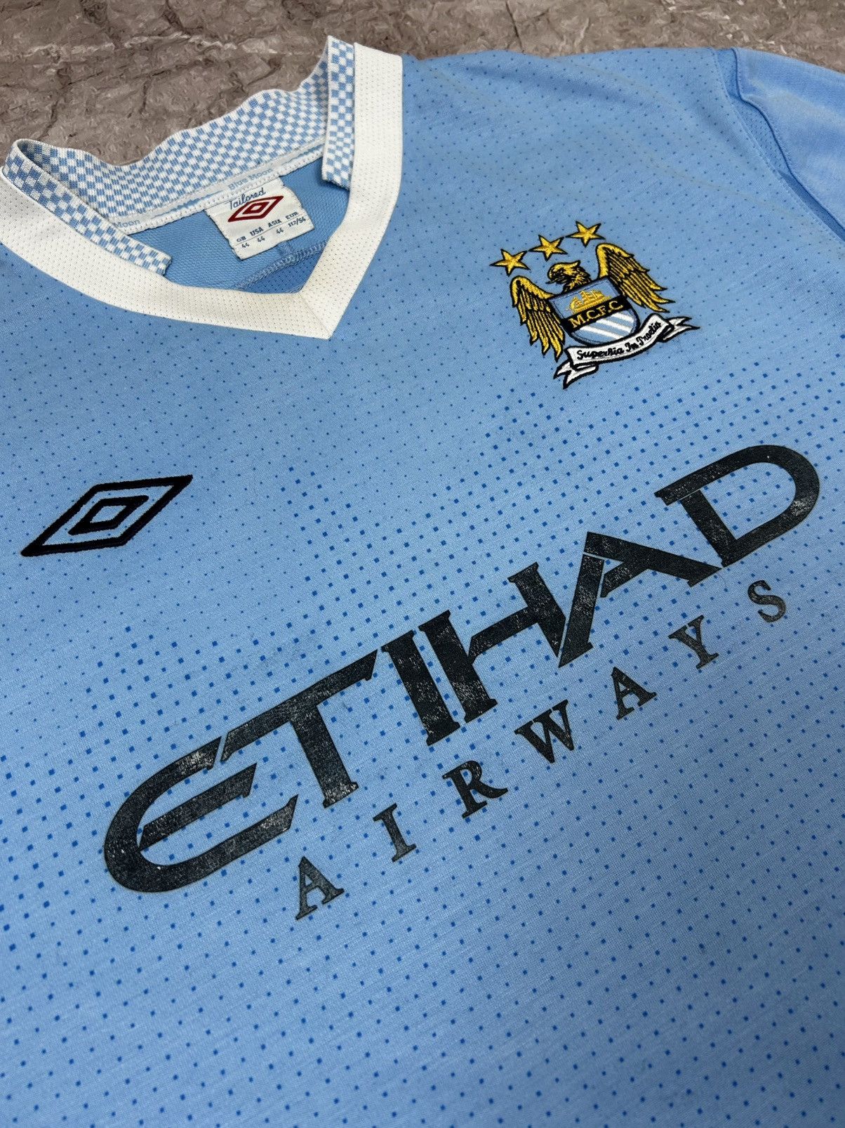 Umbro 2011 Vintage Manchester City Umbro SoccerJersey Long Sleeve Size US L / EU 52-54 / 3 - 6 Thumbnail