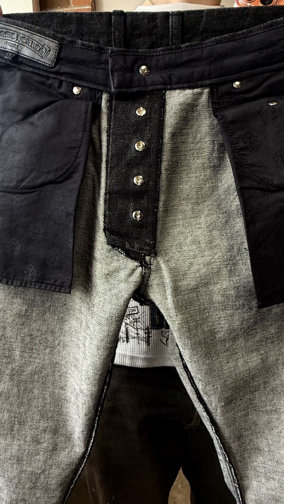 Chrome Hearts Chrome Hearts Multi Star Patch Selvedge Jeans Size US 31 - 15 Thumbnail