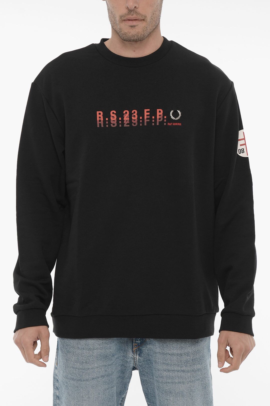 image of Raf Simons Og1Mm0524 Crewneck Sweatshirt In Black, Men's (Size XL)