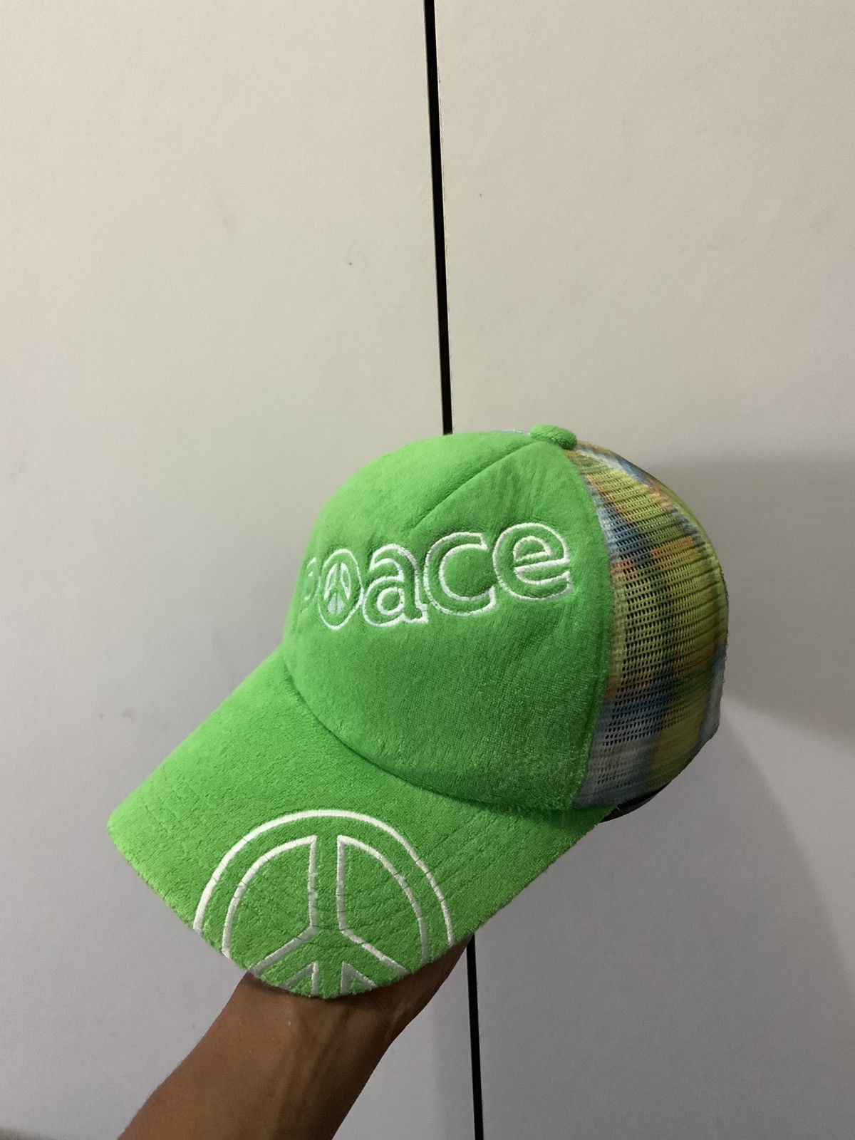 Japanese Brand Peace Mohair Fur Rainbow Trucker Hat Cap Size ONE SIZE - 2 Thumbnail