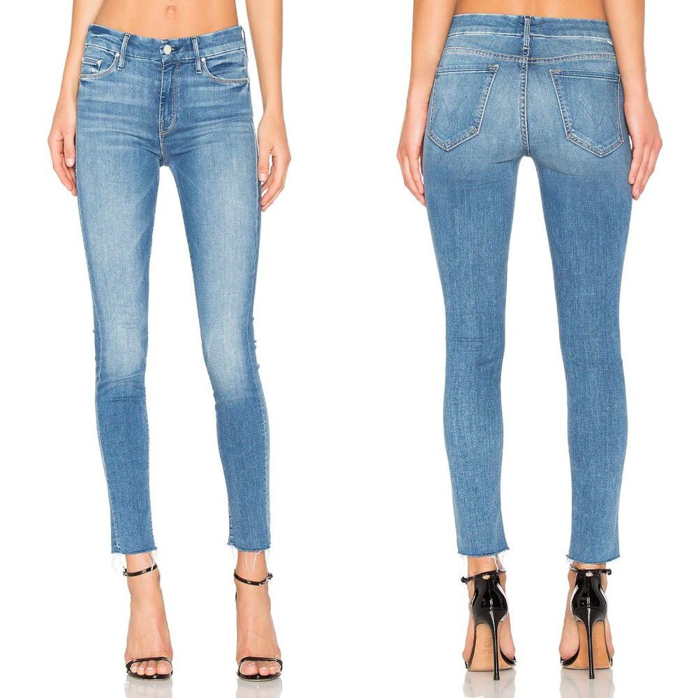 MOTHER MOTHER The Looker Ankle Fray Birds of Paradise Jeans Size 2 Size 28" / US 6 / IT 42 - 1 Thumbnail