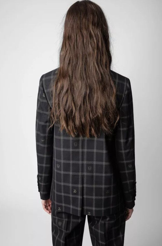 Zadig & Voltaire Zadig & Voltaire Défilé Blazer Plaid Vanille Car ( 38/M ) Size M / US 6-8 / IT 42-44 - 4 Thumbnail