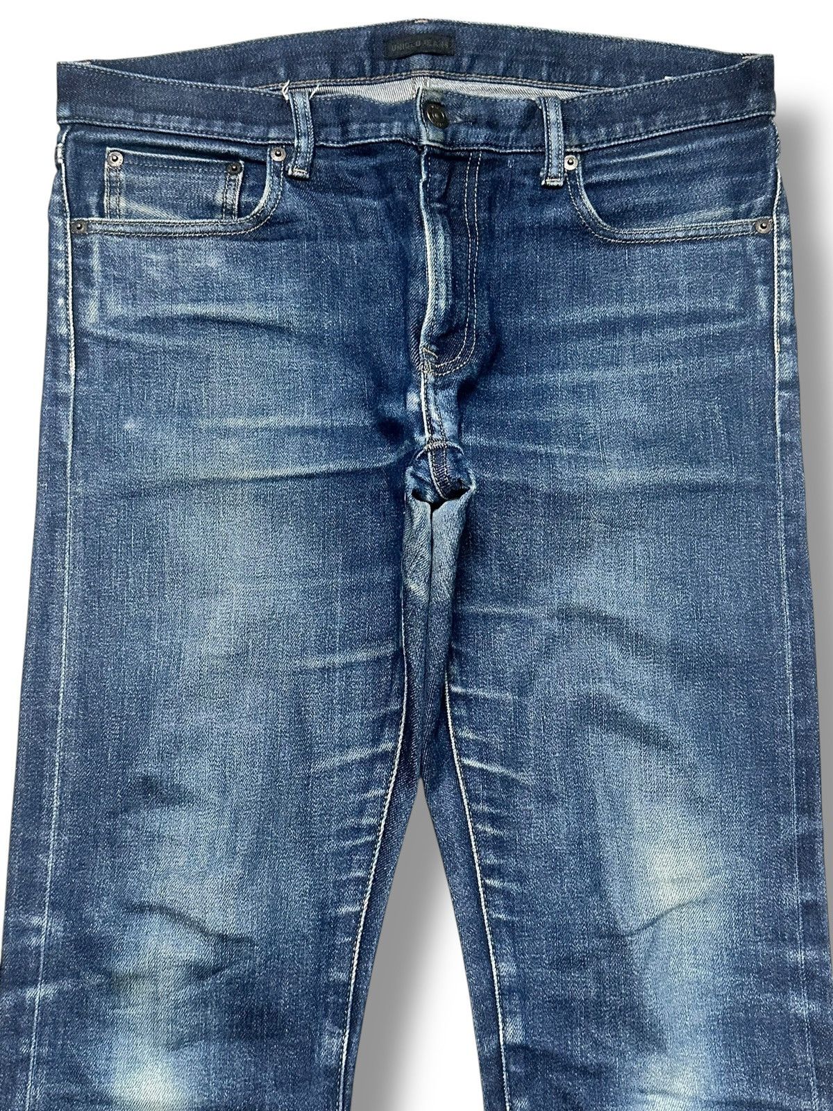 Uniqlo UNIQLO Selvedge Denim Kaihara Jeans SlimFit Style Faded Wash Size US 35 - 2 Thumbnail