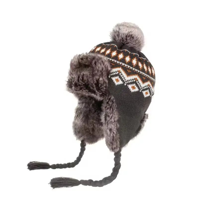 image of Winter Hat Russian Bomber Hat in Grey, Men's