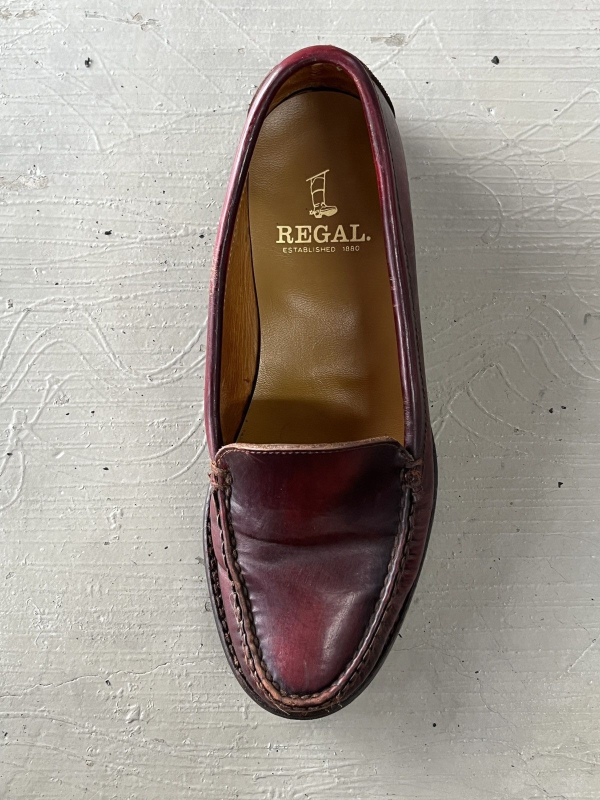 REGAL Regal The Row Style Wine Burgundy Penny Loafers Size US 6.5 / EU 39-40 - 7 Thumbnail
