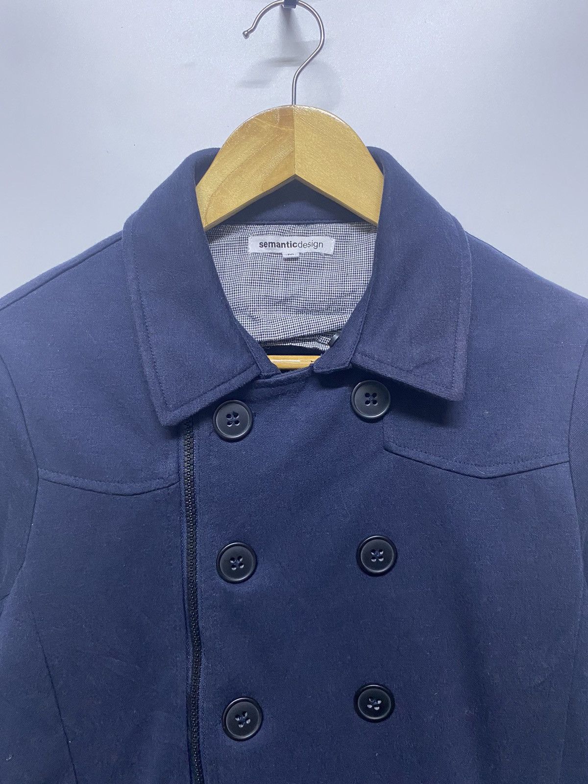 If Six Was Nine × Japanese Brand × semanticdesign Japanese Brand Semantic Design Cotton Peacoat Jacket Size US M / EU 48-50 / 2 - 8 Thumbnail