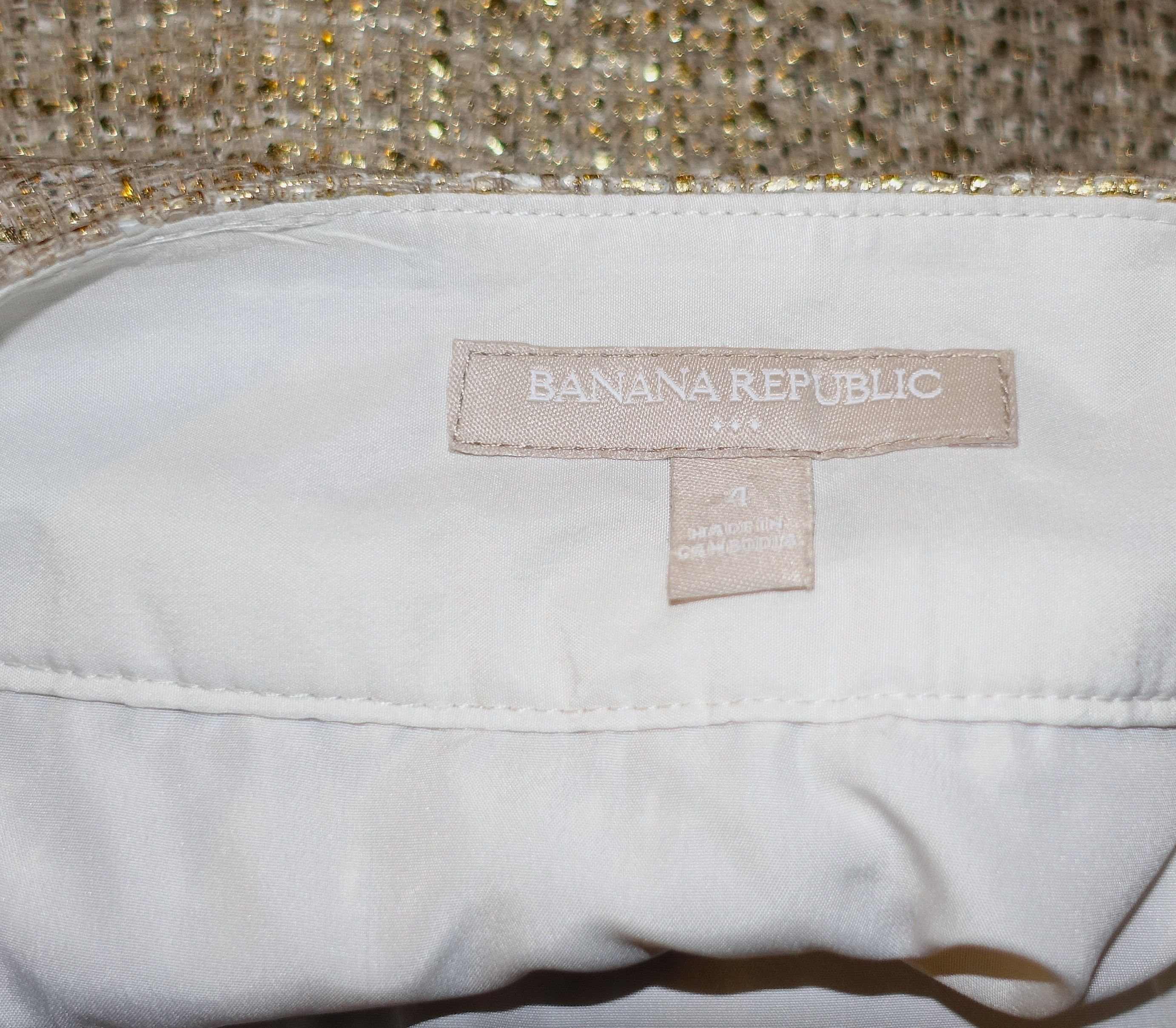 Banana Republic Banana Republic Gold Skirt 4 Size 30" / US 8 / IT 44 - 7 Thumbnail